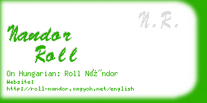 nandor roll business card